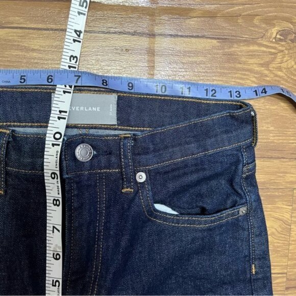 Everlane Mid Rise Skinny Ankle Denim Jeans in Dark Indigo Wash Women Size 27 - Picture 5 of 10